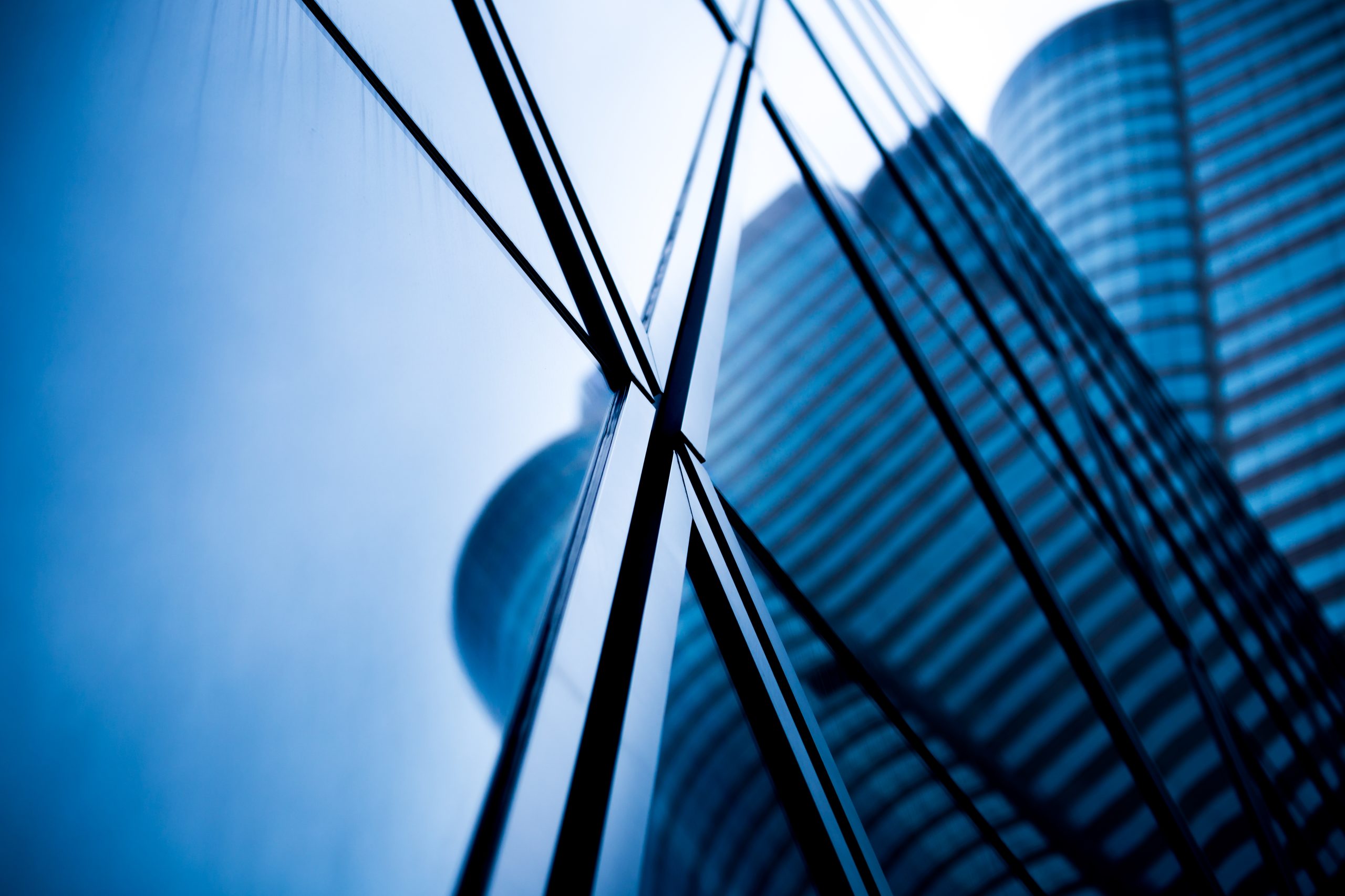 Glass frontage of a modern office building